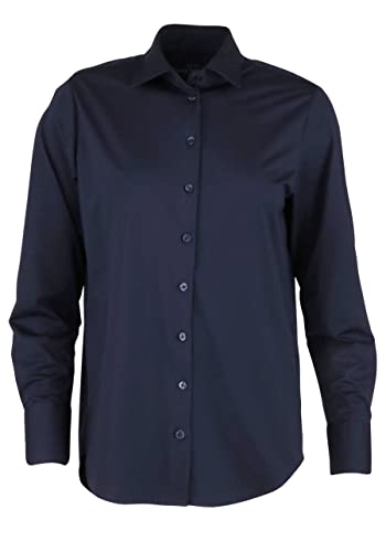 Pure Modern Functional Bluse Hemdenkragen Nachtblau Größe M von Pure