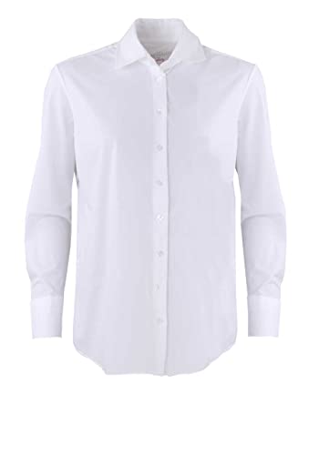 Pure Modern Functional Bluse Hemdkragen Zwei-Knopf-Manschette weiß Größe XL von Pure