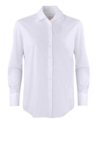 Pure Modern Functional Bluse Hemdkragen Zwei-Knopf-Manschette weiß Größe XXL von Pure