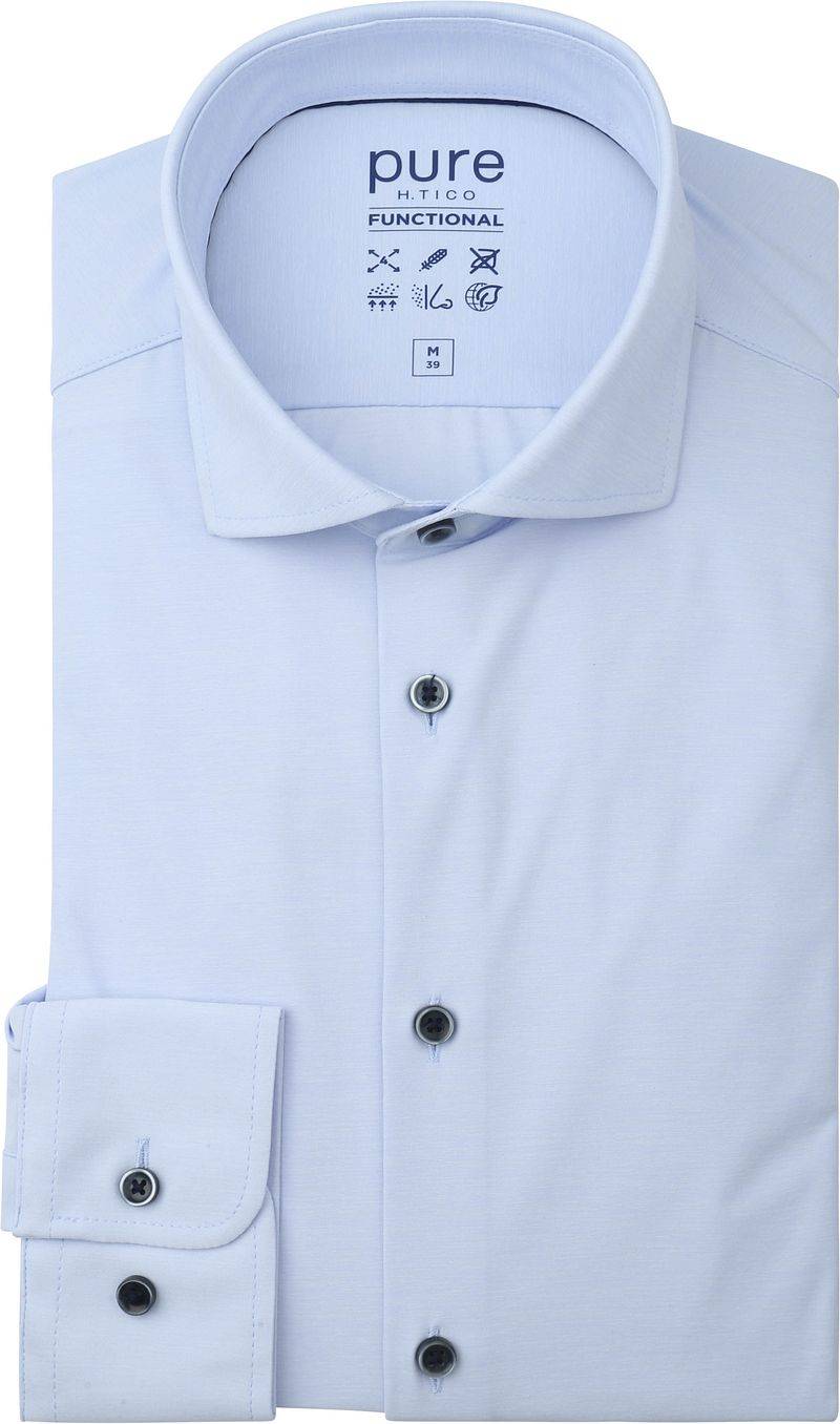 Pure Shirt Melange Light Blue - Größe 43 von Pure