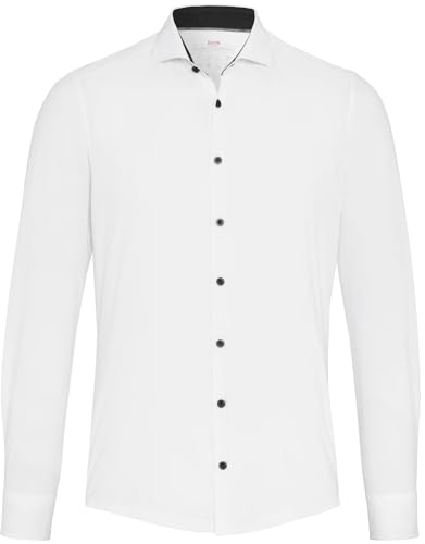Pure Slim Fit Functional Hemd Langarm Haifischkragen Stretch weiß Größe 40 von Pure