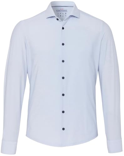 Pure Slim Fit Hemd Langarm Haifischkragen Functional Stretch hellblau Größe 41 von Pure