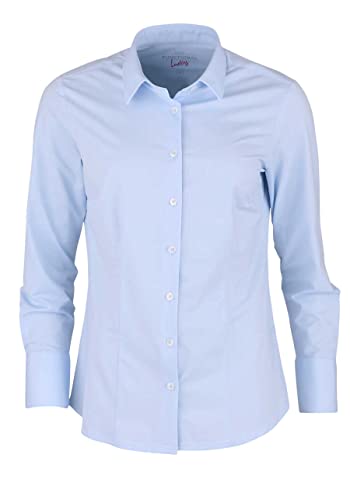 Pure Slim Functional Bluse Hemdenkragen hellblau Größe S von Pure