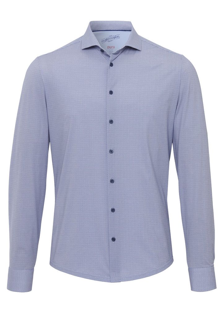 Pure The Functional Shirt Druck Blau - Größe 36 von Pure