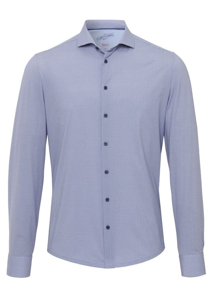 Pure The Functional Shirt Druck Blau - Größe 40 von Pure