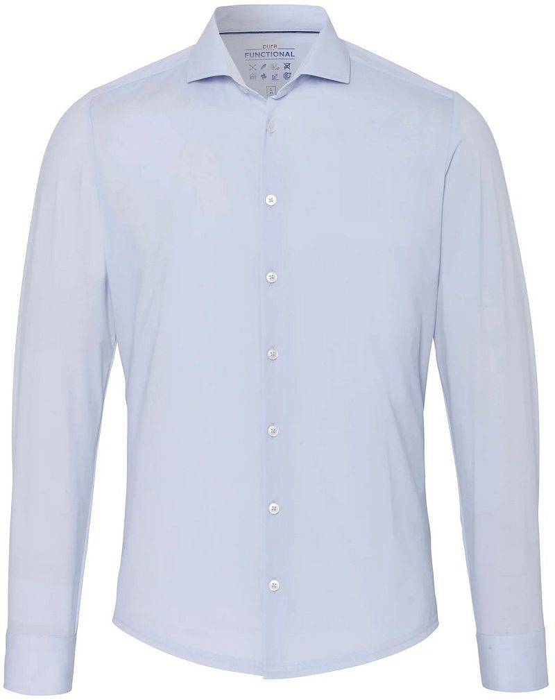 Pure The Functional Shirt Hellblau Uni - Größe 42 von Pure