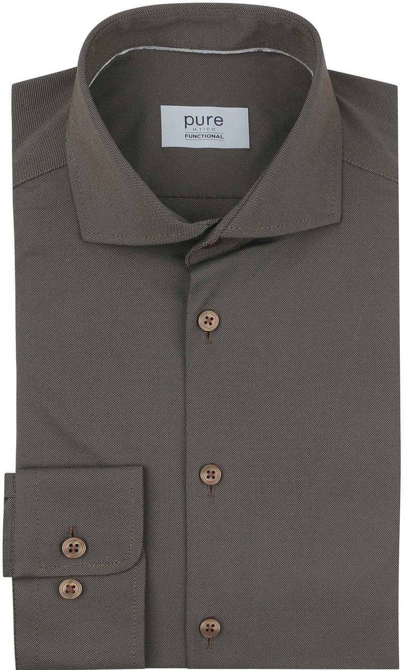 Pure The Functional Shirt Super Stretch Braun - Größe 43 von Pure