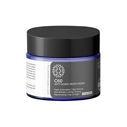Carbon 60 Anti-Aging Feuchtigkeitscreme 50 ml mit Hyaluronsäure, Vitaminen B + C + E und CoQ 10 für Männer und Frauen aus organischen Inhaltsstoffen Carbon 60 Anti-Aging Feuchtigkeitscreme 50 ml mit Hyaluronsäure, Vitaminen B + C + E und CoQ 10 für Männer und Frauen aus organischen Inhaltsstoffen von PureC60OliveOil.com