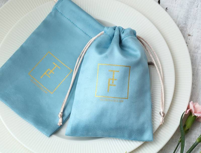 50 Personalisierte Logo Flanell Kordelzugbeutel Blaue Schmuckbeutel 50 Personalisierte Logo Flanell Kordelzugbeutel Blaue Schmuckbeutel von PureCottonPacking