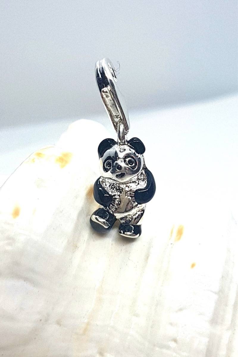 sterling Silver Panda Charm Cute Animal Pendant For Bracelets Or Necklaces 925 Enamel Bead Gift Kids & Lovers von PureEssentialDesigns