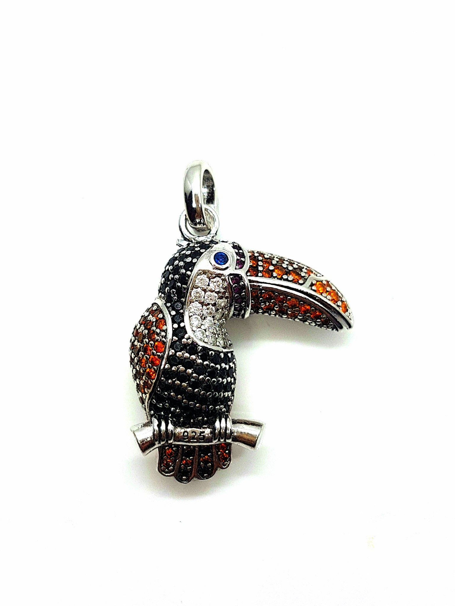 Pure 925 Sterling Silver Toucan Pendant | Sparkling Crystal Bird Charm Tropical Necklace Animal Lover Gift Fine Jewelry von PureEssentialDesigns