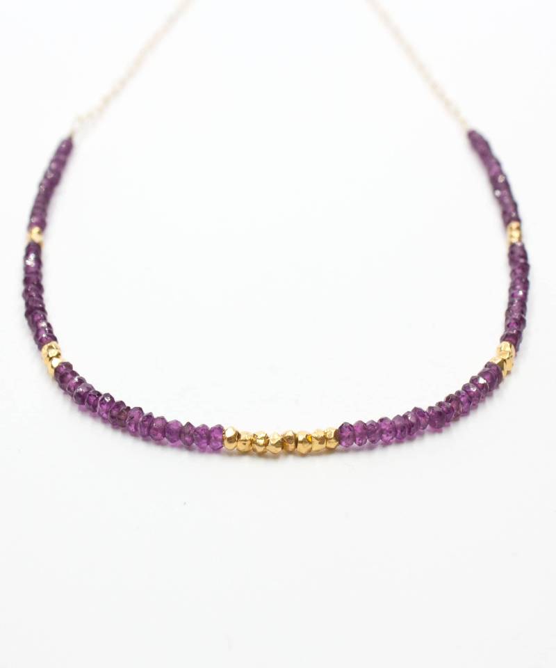 Lyra Granat Halskette, Zarte Edelstein Vermeil Perlen Birthstone Halskette Lyra Granat Halskette, Zarte Edelstein Vermeil Perlen Birthstone Halskette von PureIndigoDesign