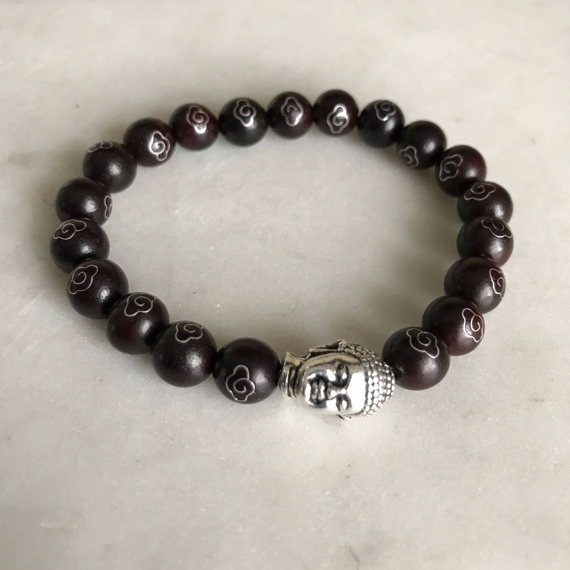 Einzigartige Silber Draht Wolke Set in Den Holz Perlen Armband Buddha Armband, Yoga Schmuck Meditation Energie Mala Einzigartige Silber Draht Wolke Set in Den Holz Perlen Armband Buddha Armband, Yoga Schmuck Meditation Energie Mala von PureOneJewelry