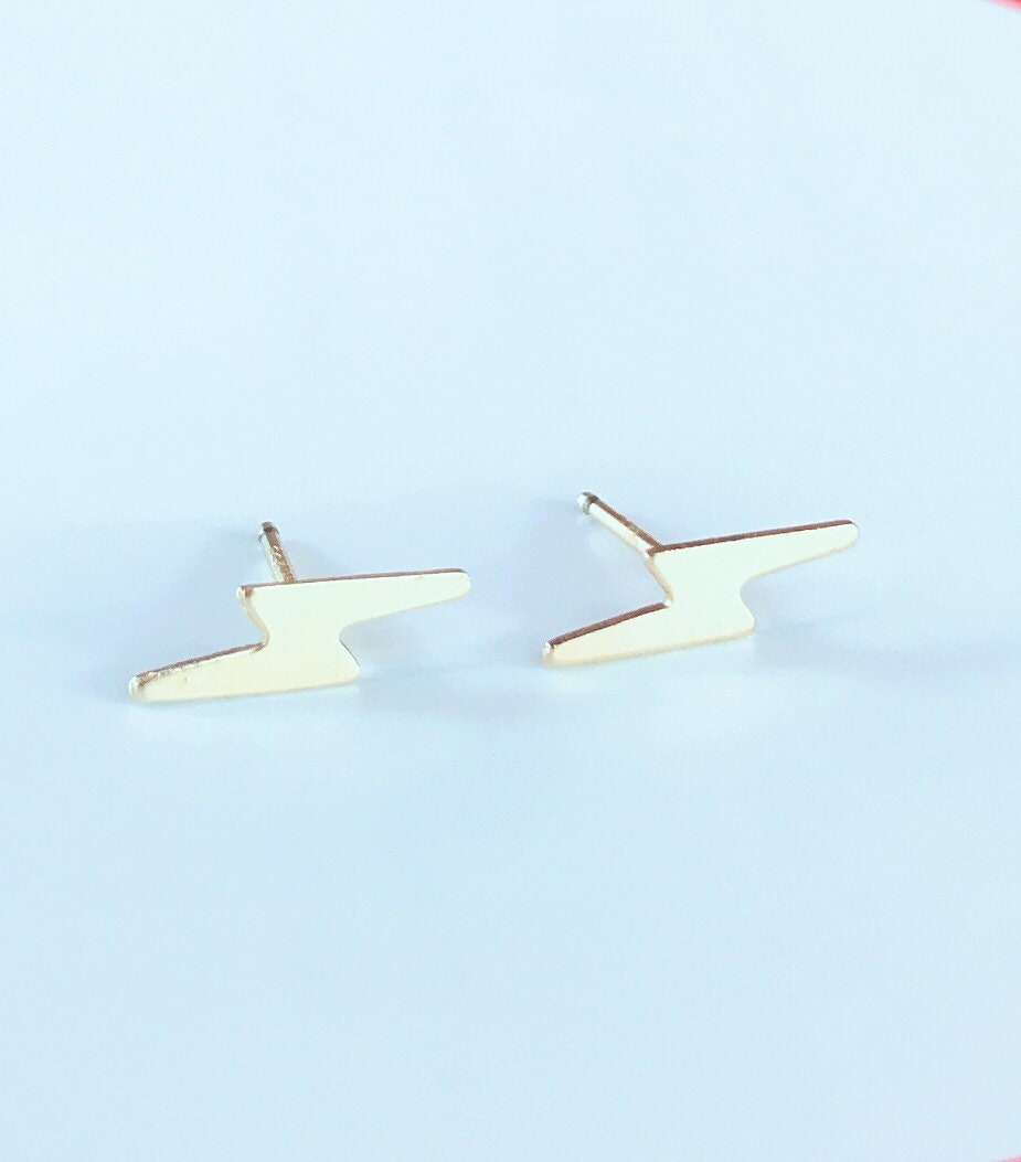 Gold Gefüllt Beleuchtung Bolzen Stub Ohrstecker Kleine Blitz/Gold Ohrstecker/Minimalistisch Gold Gefüllt Beleuchtung Bolzen Stub Ohrstecker Kleine Blitz/Gold Ohrstecker/Minimalistisch von PureOneJewelry
