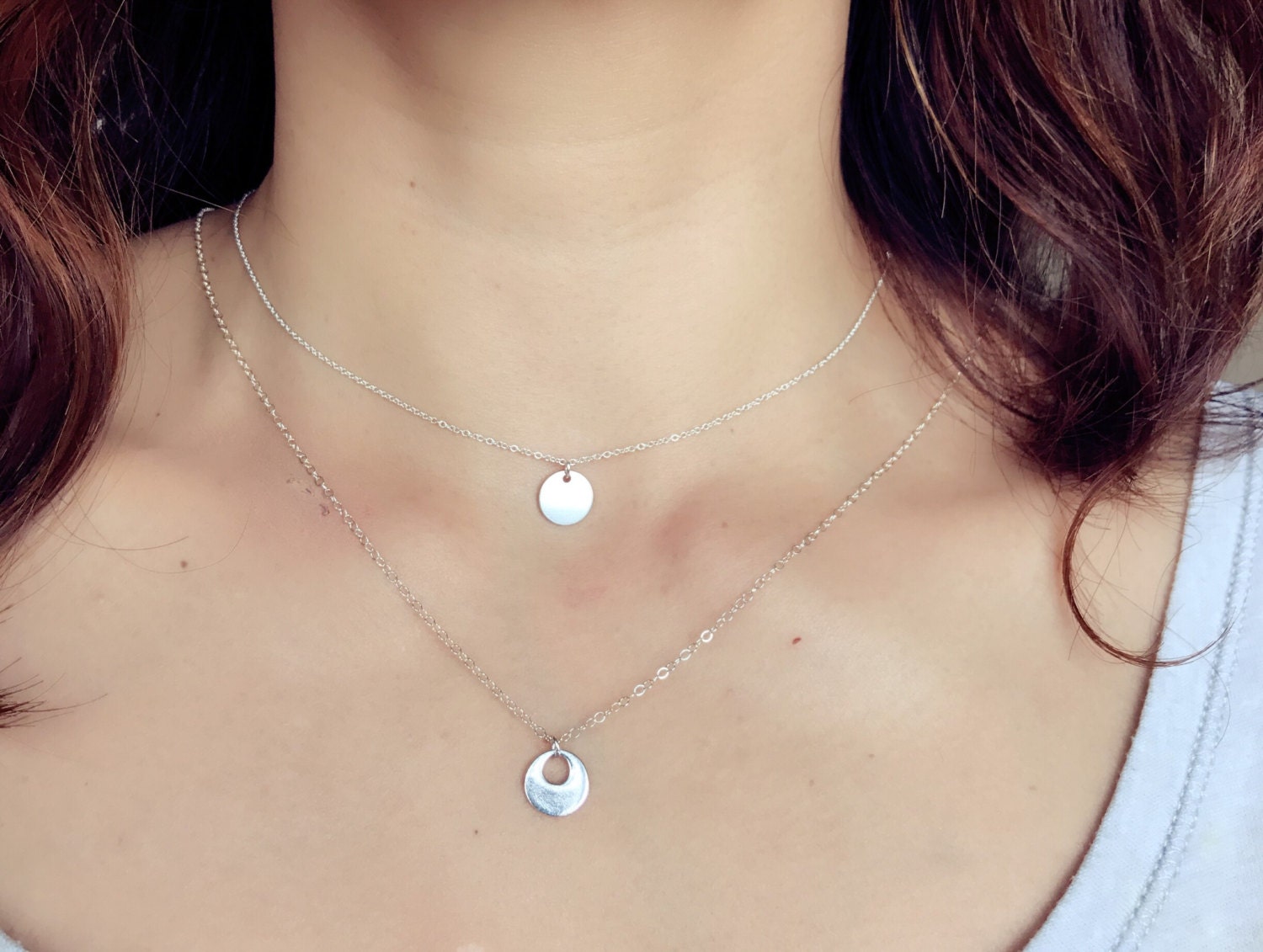 Monogramm Disc Halskette, Personalisierte Erste Scheibe Gold, Sterlingsilber Namenskette, Anhänger, Chocker Monogramm Disc Halskette, Personalisierte Erste Scheibe Gold, Sterlingsilber Namenskette, Anhänger, Chocker von PureOneJewelry