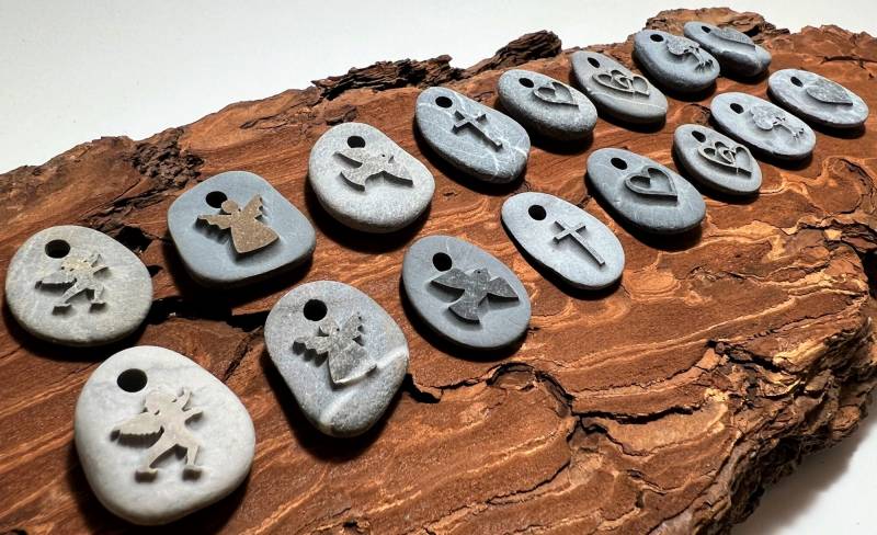 steinanhänger Graviert - Schmuckstein Schlüsselanhänger Mit Gravur von PureSteinmanufaktur