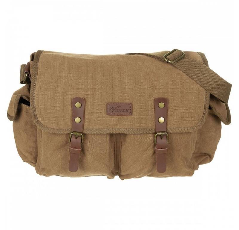 PureTrash Handtasche Handtasche, Canvas, PT, braun (Packung) von PureTrash