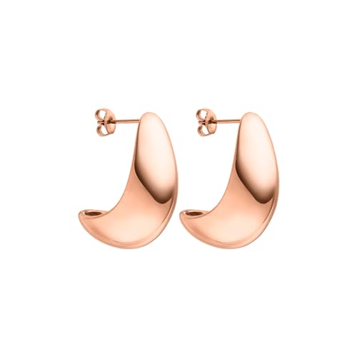 PURELEI® Big Drop Ohrringe, Tropfen Ohrringe aus langlebigem Edelstahl für Frauen, Wasserfeste Damenohrringe, Ohrringe für deinen individuellen Look (Länge 28,4 mm) (Roségold) von Purelei