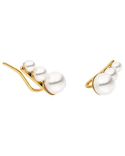 PURELEI® Finesse Ohrringe (Gold) – Damenohrringe aus langlebigem Edelstahl – Wasserfeste Ohrringe Damen – mit eleganten Perlen – Modeschmuck für deinen individuellen Look von Purelei