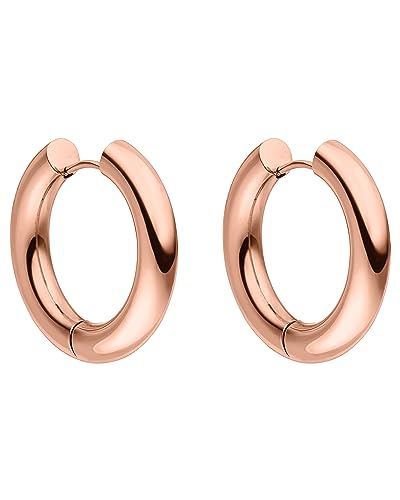 PURELEI® Glamorous Ohrringe (Roségold) – Damenohrringe aus langlebigem Edelstahl – Wasserfeste Ohrringe Damen – 2,8 cm Durchmesser – Modeschmuck für deinen individuellen Look von Purelei