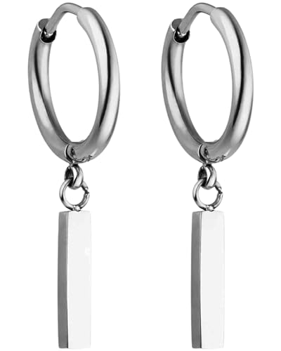 PURELEI® Huli Hoop Creole Ohrringe (Silber) – Damenohrringe aus langlebigem Edelstahl – Wasserfeste Ohrringe Damen – 1,56 cm Durchmesser – Modeschmuck für deinen individuellen Look von Purelei