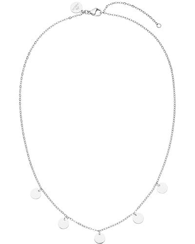 aus Edelstahl PURELEI® Love Sign Coin Halskette Länge verstellbar, 40-45 cm Gold wasserfest 