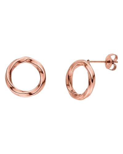 PURELEI® Kaula Ohrringe (Gold, Silber, Rosegold), Damen Ohrringe aus langlebigem Edelstahl, Wasserfester Schmuck, 1,3 cm Durchmesser (Rosegold) von Purelei