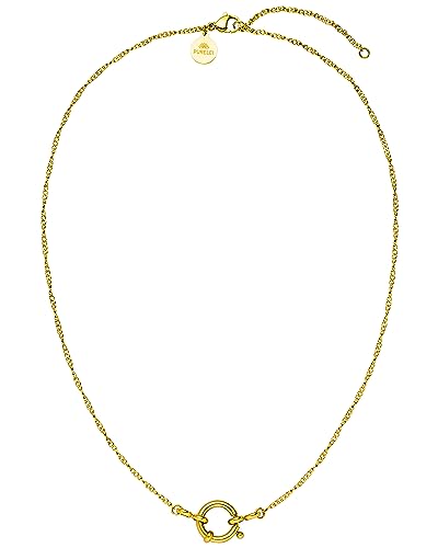 Purelei® Lokahi Charm Kette Damen (Gold) – Halskette Damen aus langlebigem Edelstahl – Wasserfeste Kette – 40-45 cm Länge verstellbar – Halskette für deinen individuellen Look von Purelei