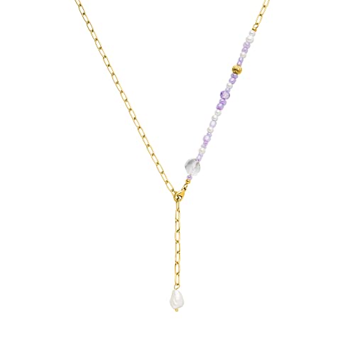 Purelei® Aina Kette (Gold), Damen Halskette aus langlebigem Edelstahl, Wasserfester Schmuck mit Anhänger, Bis 50 cm Länge verstellbar von Purelei