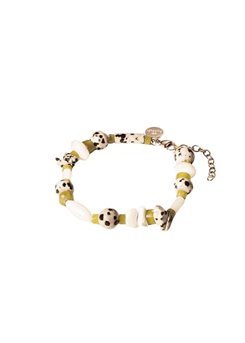 Purelei® Coast Armband – Edelstein-Armband mit Perlmutt, Dalmatiner-Jaspis & Serpentin – 17–20 cm – Edelstahl in Gold oder Silber – Verstellbar - Wasserfest (Rosegold) von Purelei