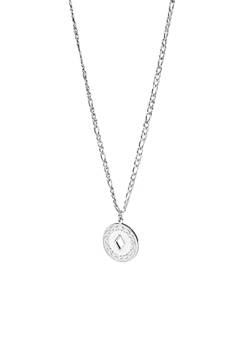 Purelei® Coin Kette Herren – Verstellbare Edelstahl-Halskette mit gemustertem Anhänger & Ausstanzung – 18K vergoldet oder Silber – Dezenter Männerschmuck (Silver) von Purelei