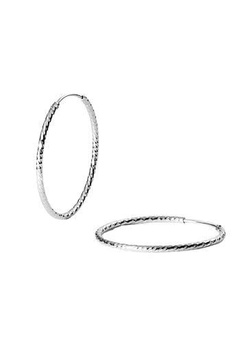 Purelei® Creolen – Zeitlose Eleganz aus recyceltem 925 Sterling Silber - Funkelnder Facettenschliff - Wasserfest - Echtsilber von Purelei