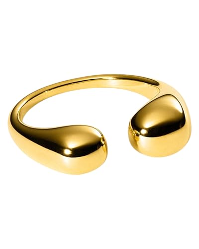 Purelei® Embrace Ring (Gold) – Wasserfester Damenring aus langlebigem Edelstahl – Verstellbare Ringe von Größe S bis M – Modeschmuck für deinen individuellen Look von Purelei