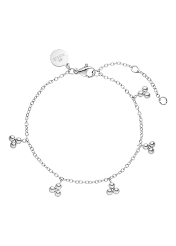 Purelei® Filigranes Armband mit 7 Anhängern – Edelstahl vergoldet – inspiriert von Natur & Element Erde – Verstellbar 16–20 cm – Gold/Silber/Roségold (Silver) von Purelei