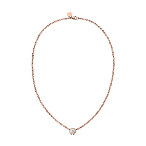 Purelei® Flourish Halskette, Wasserfeste Kette mit Blumenanhänger mit Perlmutt, Halskette für Damen aus Edelstahl, Lange verstellbar 40-45 cm (Rosegold) von Purelei