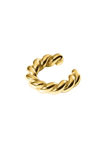 Purelei® Gedrehter Earcuff – Ohrring ohne Ohrloch aus Edelstahl in Gold, Silber oder Roségold – 13,6 mm Durchmesser – Modernes Design – Flexibel kombinierbar (Gold) von Purelei