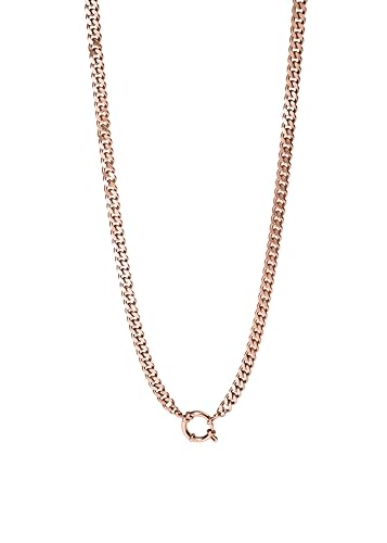 Purelei® Große Panzerkette mit Charm-Verschluss – Statement-Halskette aus Edelstahl, 14K vergoldet, Roségold oder Silber – 50/55 cm – 6,6 mm breit – kombinierbar mit Charms (Rosegold) von Purelei