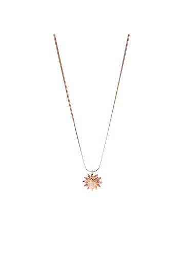 Purelei® Iconic Sun Kette – Filigrane Snake-Chain-Halskette mit Sonnen-Anhänger – Edelstahl 14K/18K vergoldet – 50/55 cm – Symbolkette – 9 g – Wasserfest (Rosegold) von Purelei