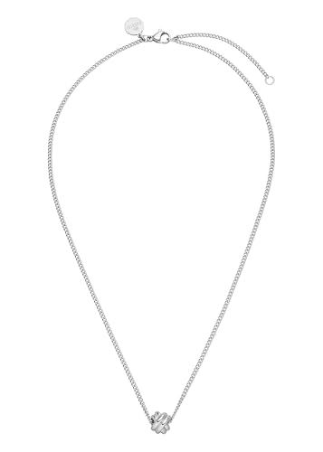 Purelei® Knot Kette – Symbolischer Knoten-Anhänger für Verbindung & Zusammenhalt – 40/45 cm – 18K vergoldet, rosévergoldet oder Edelstahl – Beweglicher Anhänger – Statement-Kette (Silver) von Purelei