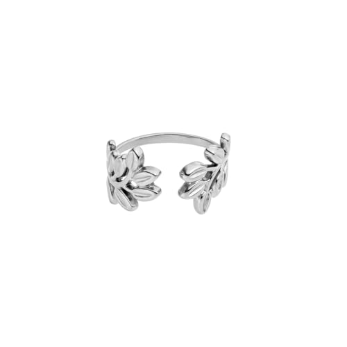 Purelei® Leaf Ring - Fidget – Damenring aus langlebigem Edelstahl – Wasserfeste Ringe – in verstellbaren Größen erhältlich von 53-58 - Damenschmuck - Blattdesign (Rosegold) von Purelei