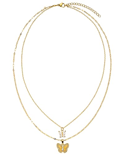 Purelei® Magical Butterfly Kette (Gold) – Halskette aus langlebigem Edelstahl – Wasserfeste Damen Kette – Geschenk für Freundin – Modeschmuck für deinen individuellen Look von Purelei