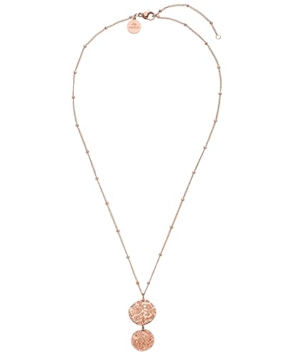 PURELEI® Malihini Coin Kette Damen (Roségold) – Halskette Damen aus langlebigem Edelstahl – Wasserfeste Kette mit Anhänger – 40-45 cm Länge verstellbar – Halskette für deinen individuellen Look von Purelei