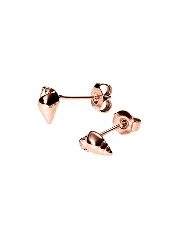 Purelei® Oceanside Ohrstecker – Kleine Muschel-Ohrringe aus Edelstahl in Gold, Silber oder Roségold – Minimalistischer Damen-Schmuck mit maritimen Aloha-Vibes – 4 x 6,8 mm, 0,8 g (Rosegold) von Purelei