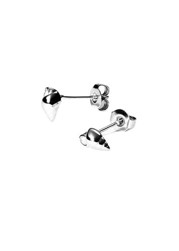 Purelei® Oceanside Ohrstecker – Kleine Muschel-Ohrringe aus Edelstahl in Gold, Silber oder Roségold – Minimalistischer Damen-Schmuck mit maritimen Aloha-Vibes – 4 x 6,8 mm, 0,8 g (Silver) von Purelei