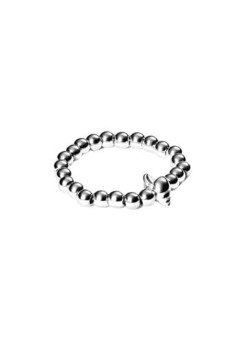Purelei® Oceanside Ring – Elastischer Ring mit Muschel-Detail & Edelstahlperlen – Größen S/M & M/L – Edelstahl in Gold, Silber oder Roségold – Verstellbar - Fidget - Anxiety (Silver, S-M) von Purelei