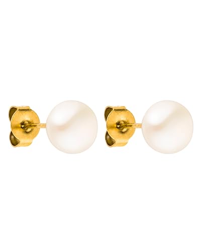 PURELEI® Pearl Ohrringe (Gold) – Damenohrringe aus langlebigem Edelstahl – Wasserfeste Ohrringe Damen – 1,56 cm Durchmesser – Modeschmuck für deinen individuellen Look von Purelei