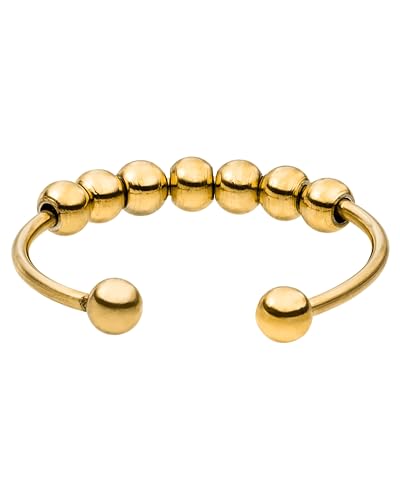 Purelei® Shade Anxiety Ring (Gold) – Wasserfester Damenring aus langlebigem Edelstahl – Verstellbare Ringe von Größe 50 bis 60 – Modeschmuck für deinen individuellen Look von Purelei