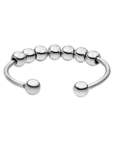 Purelei® Shade Anxiety Ring (Silber) - Fidget– Wasserfester Damenring aus langlebigem Edelstahl – in zwei verschiedenen Größen erhältlich – Verstellbar von 50-60cm und 60-66cm - Schmuck für Damen von Purelei
