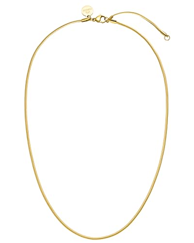 Purelei® Sleeky Halskette, Halskette für Frauen aus Edelstahl mit schlichtem Design, Wasserfeste Kette Perfekt für minimalistische Looks, Lange verstellbar 40-45 cm (Gold) von Purelei