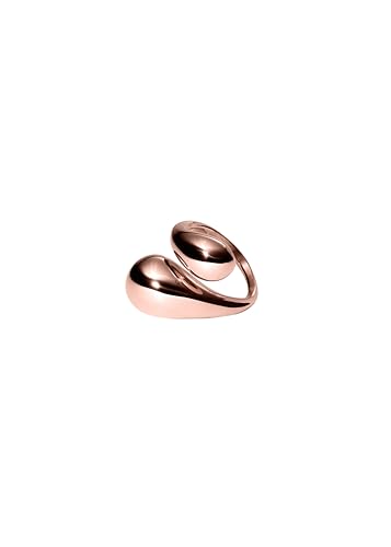 Purelei® Swirl Ring – Verstellbarer Statement-Ring mit geschwungener Form – Edelstahl 14K/18K vergoldet – Tropfendesign – Größen S/M & M/L – 7,16 g – Wasserfest (Rosegold, S-M) von Purelei